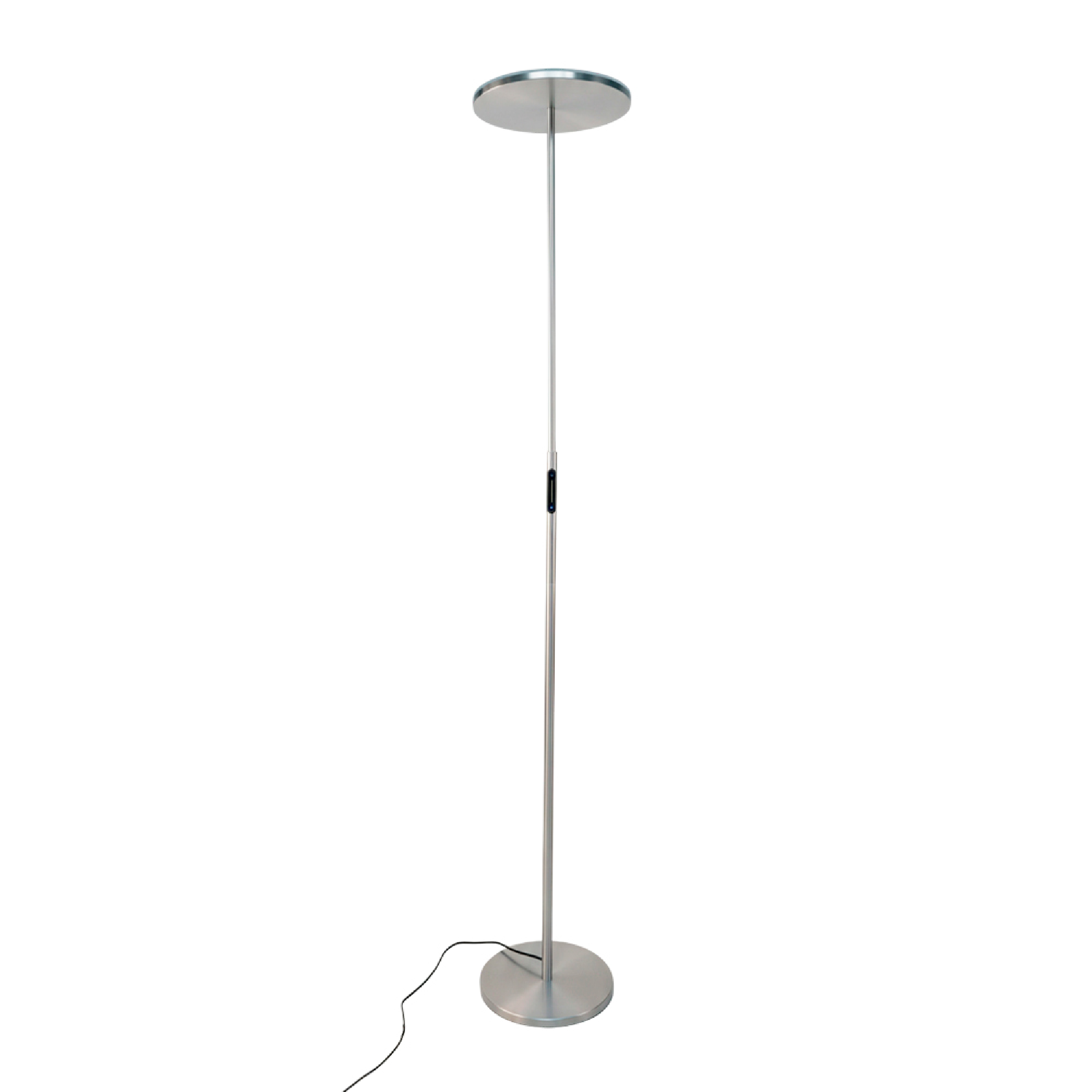Lámpara de pie LED Dimerizable Níquel satinado Ø300x10mm 30W CCT 1800mm