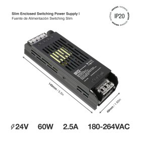 Fuente de Alimentación Switching SLIM 24V 60W 2.5A - Interior