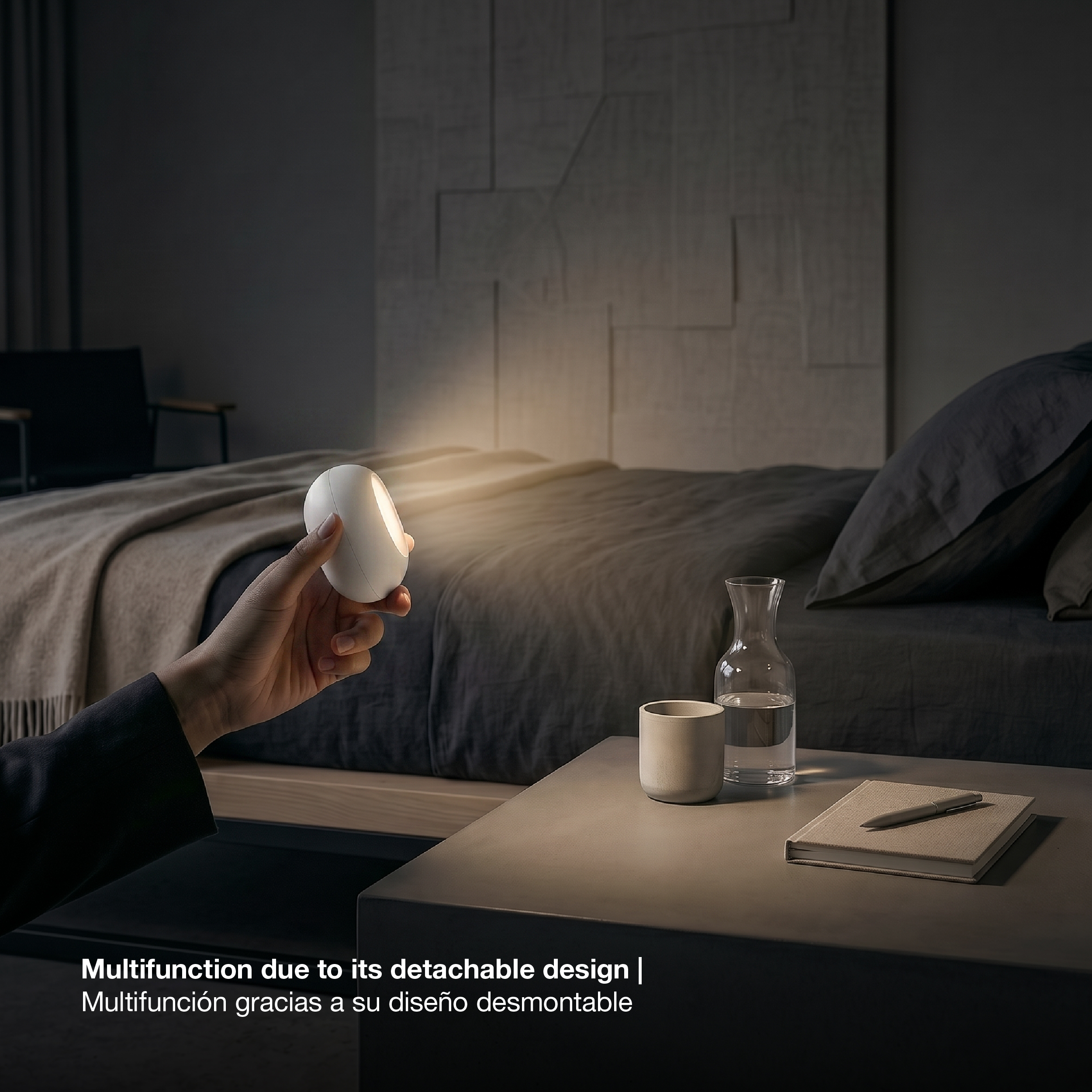 Lámpara de Mesa LED Magnética Blanco 3W Mix Recargable 1800mAh