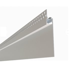 Perfil de Aluminio con Ala para Embutir, Anodizado Difusor 120x19mm, con Cover Opal Blanco x2.5m 