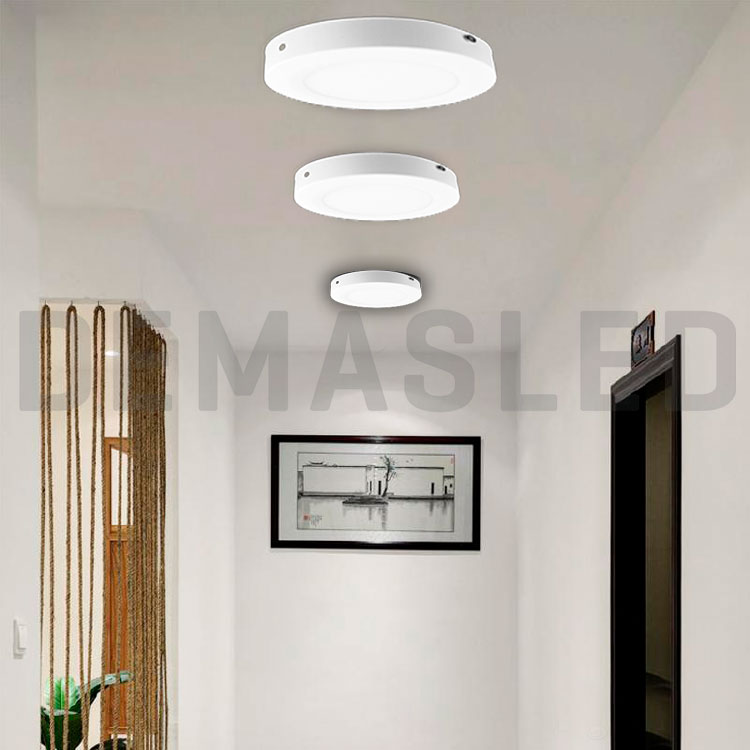 Plafón LED redondo blanco de 30cm, 24W 1920lm Frío, de aplicar