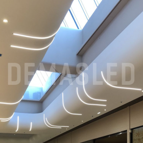 Perfil de Aluminio Flexible 17x6mm Anodizado, Cover Opal Blanco x2m