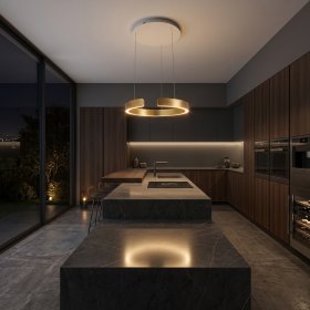 Lámpara LED Colgante Oro Rosa, Ø40x52cm, 28W CCT Variable 3000-6500K