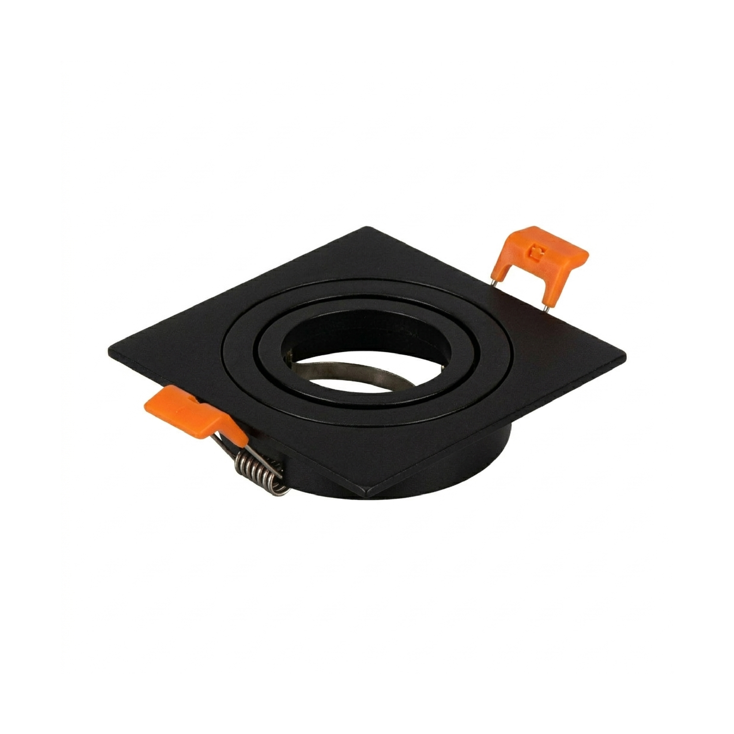 Spot Cuadrado Negro Ajustable sin soporte para lámpara GU10 91x91mm