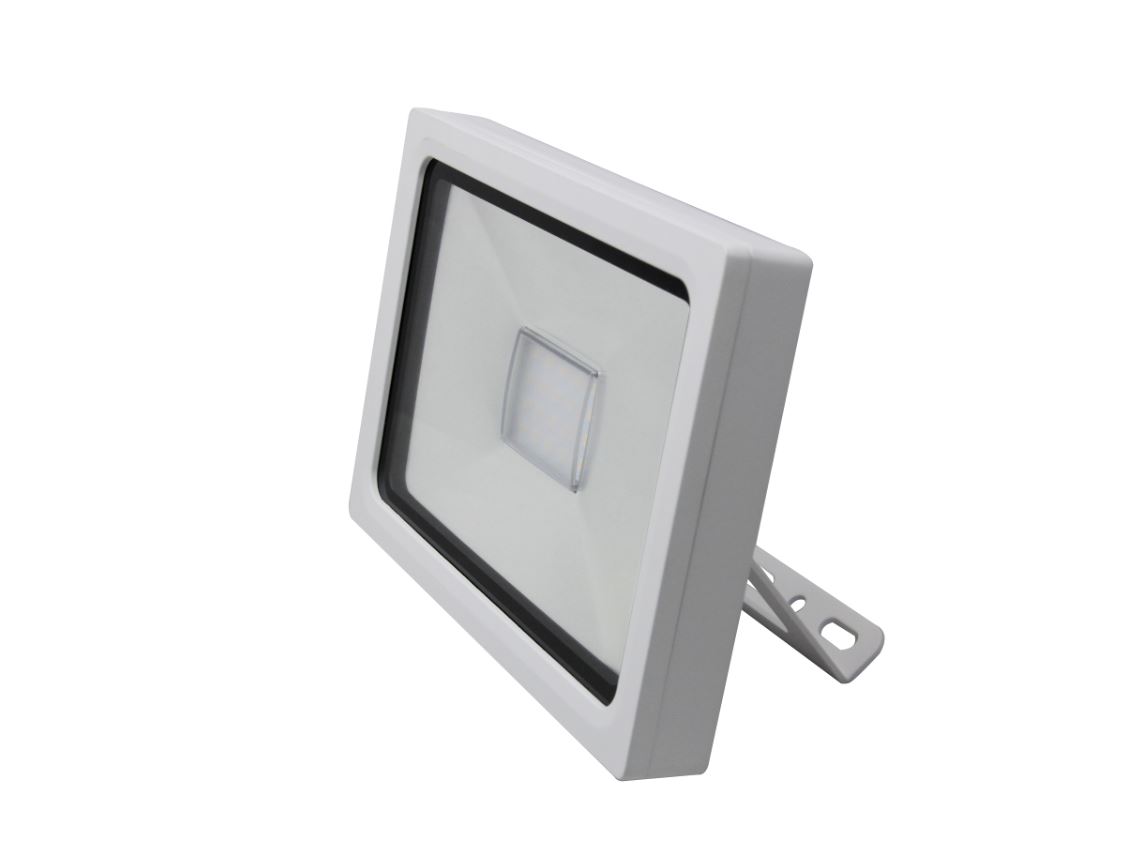 Proyector 30w SLIM Blanco Frío 6000°K carcasa blanca