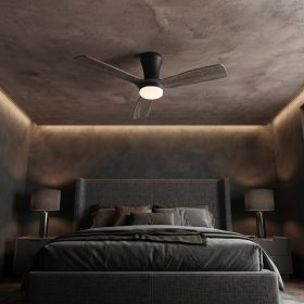 Ventilador Smart de Techo con Luz LED CCT 1300x300mm Madera Oscura 22W con Control Remoto Bluetooth 