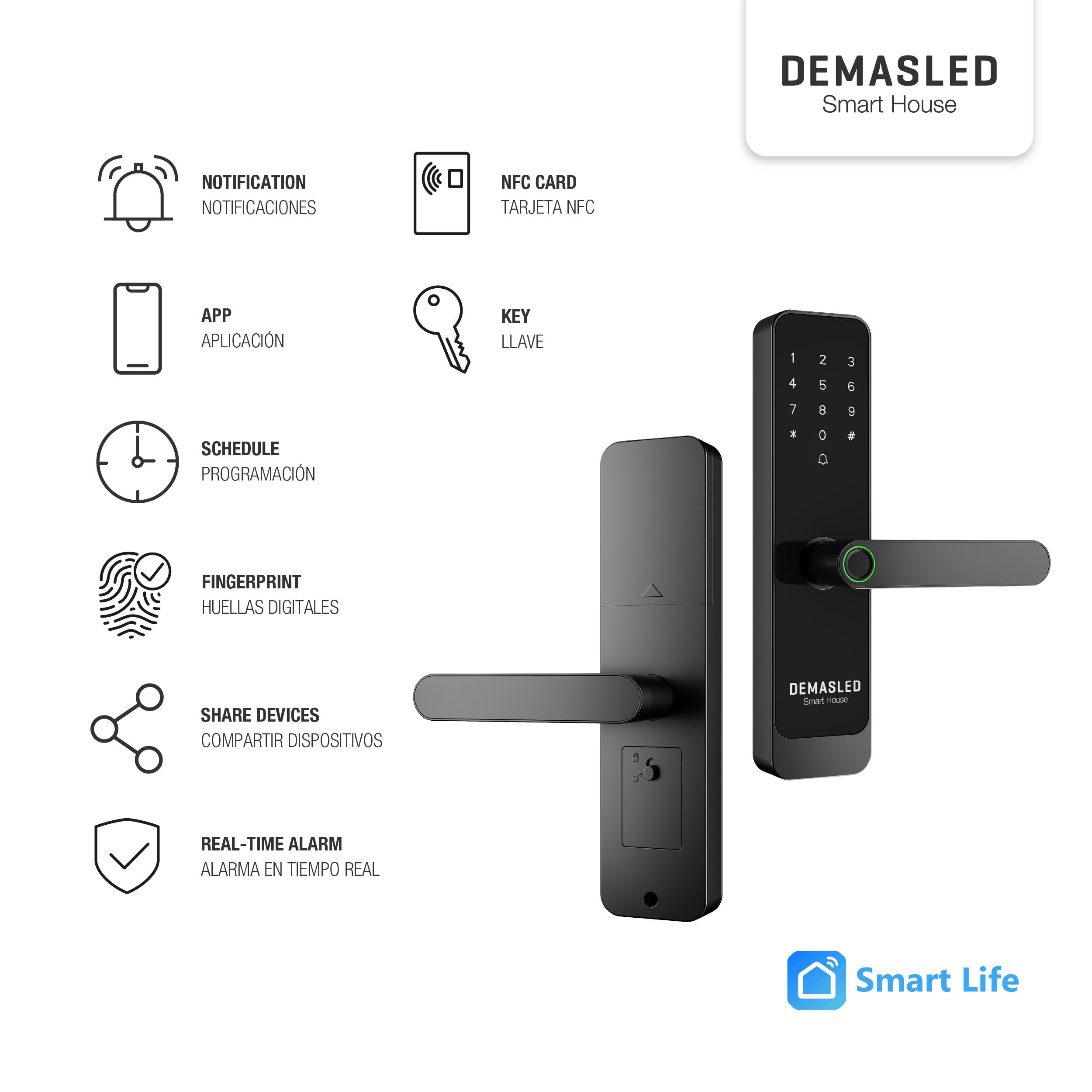 Cerradura Biométrica Smart WIFI 