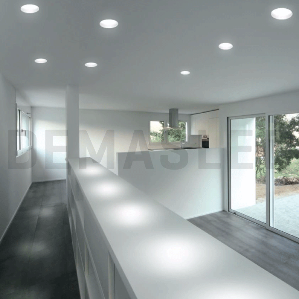 Panel LED redondo AJUSTABLE de 22cm 24W 2280lm Frío, Empotrar
