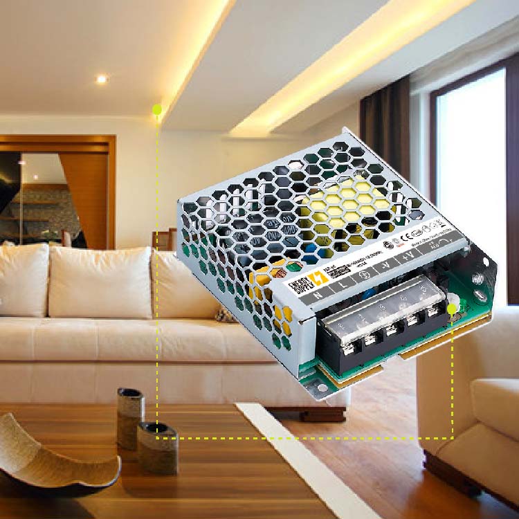 Fuente de Alimentación Switching Metalica 24V 60W 2.5A - Interior