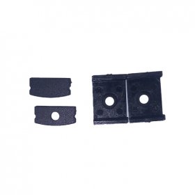 Kit de 2 tapas y 2 clips para perfil de aluminio,NEGRO. PER-01-2M