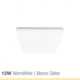 Panel LED cuadrado AJUSTABLE 12x12cm 12W 1020lm Cálido, Empotrar