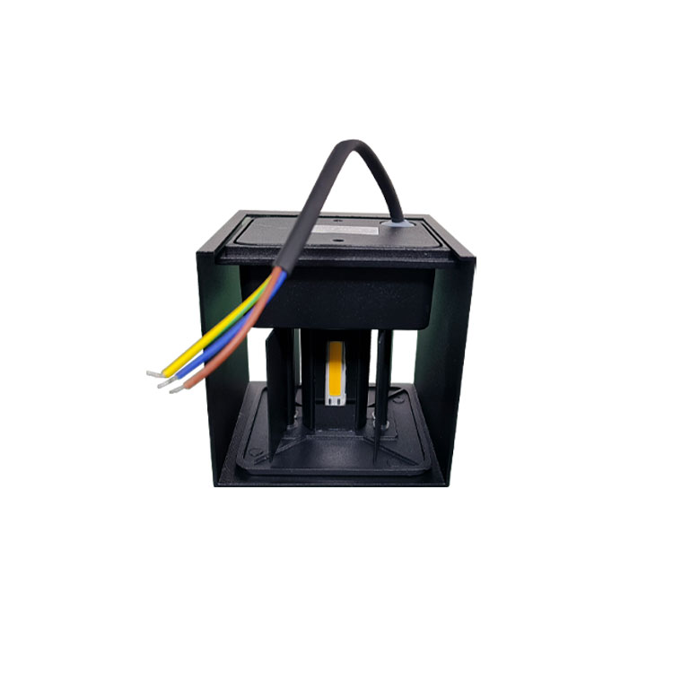Aplique LED 10W Negro Bidireccional Exterior Blanco Cálido 3000°K