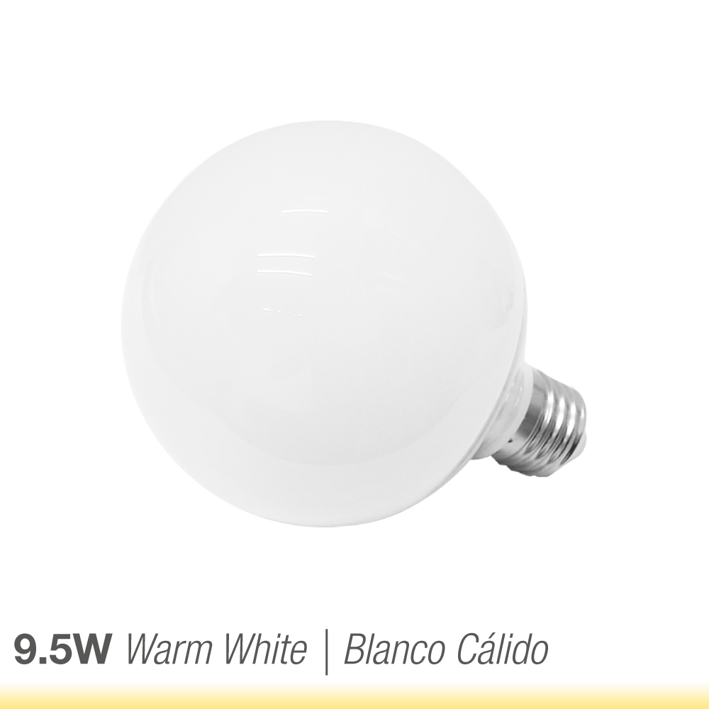 Bombilla LED E27 Globo 15W Blanco Cálido 3000°K 806lm