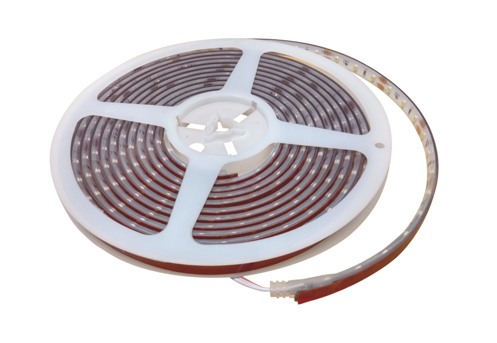 Tira LED SMD3528 IP68, 12V 4.5W/m, Amarillo 100lm/m, 60LEDs/m, 5m