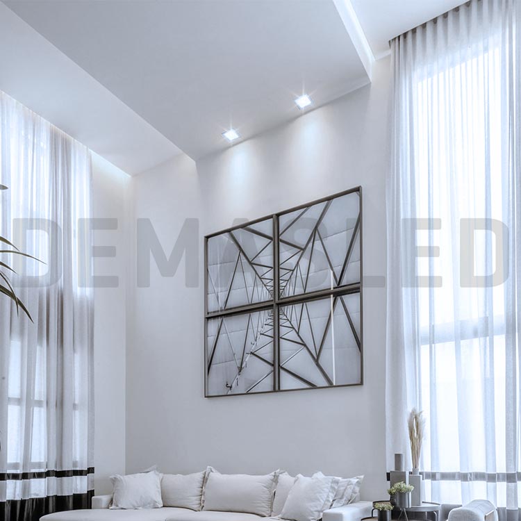 Panel LED cuadrado blanco, 22.3x22.3cm 18W 1440lm Frío, empotrar