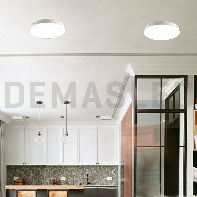 Plafón LED redondo blanco de 30cm, 24W 1920lm Neutro, de aplicar