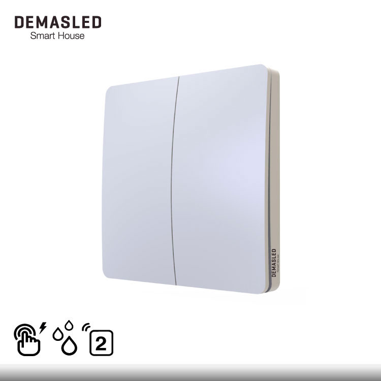 Interruptor cinético inalámbrico Smart House 433MHz, 2 teclas, IP67