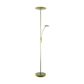 Lámpara de Pie LED con Luz de Lectura Dimerizable Bronce Ø290x30mm 25W Blanco Cálido 3000K 1800mm