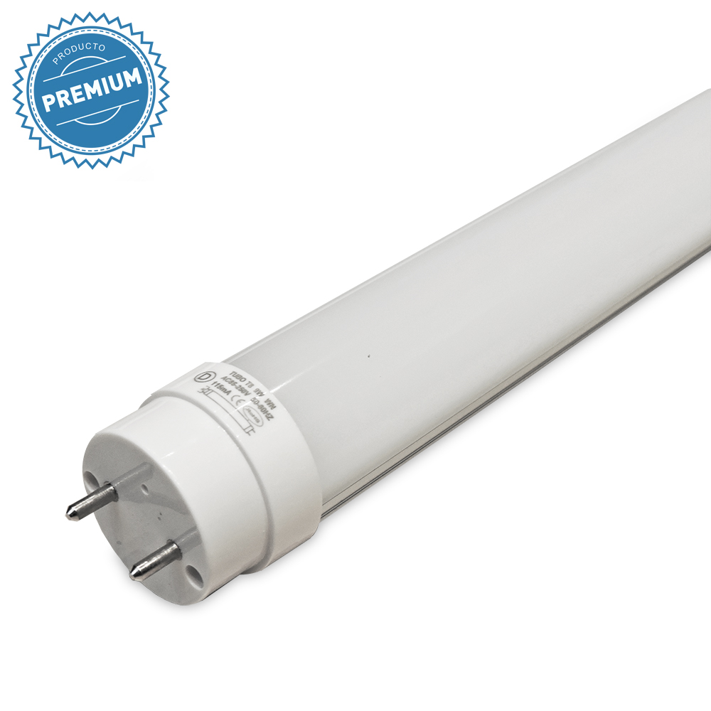 Tubo LED T8, neutro 4000K 1125lm 90-265V 9W, Conexión 1 lado 60cm