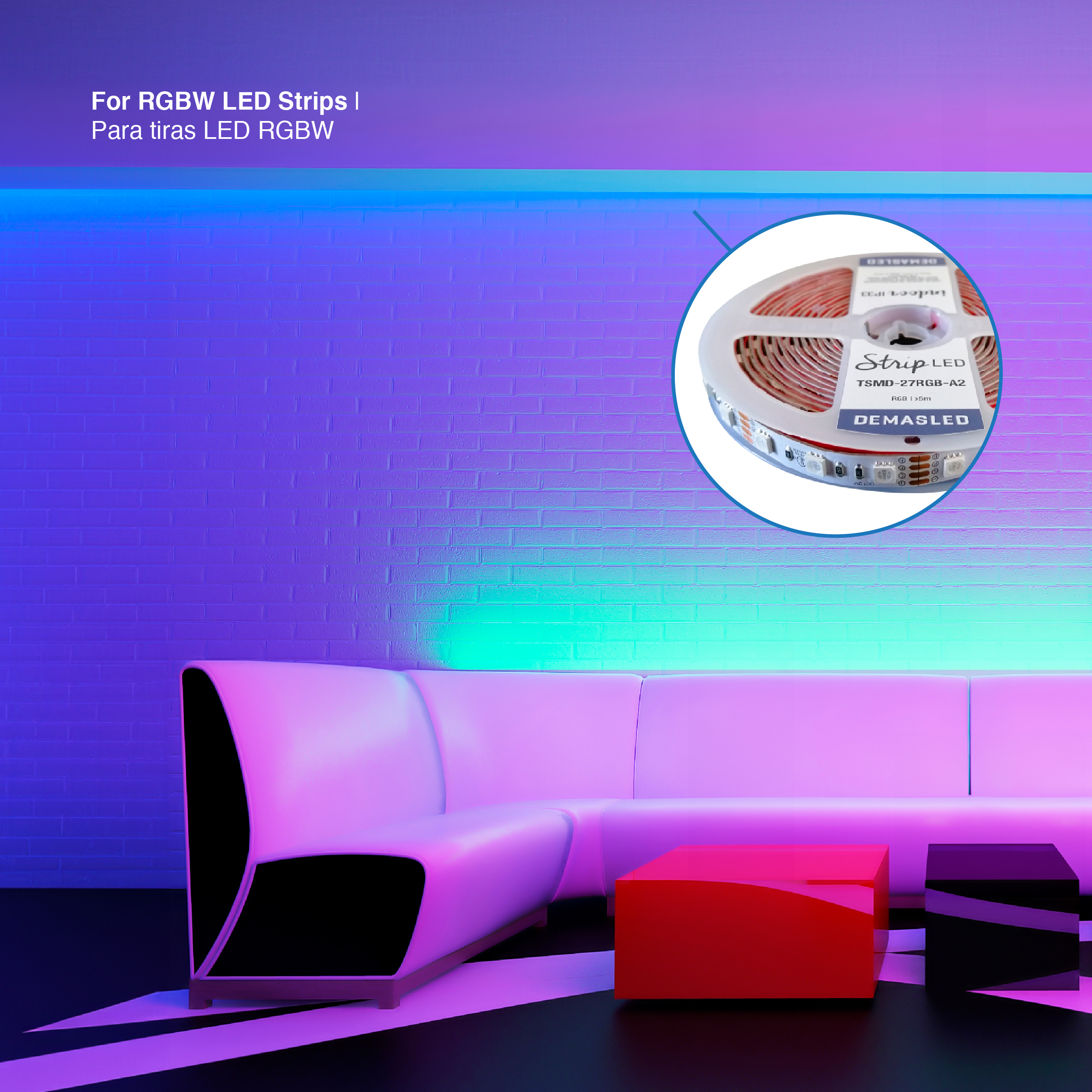 Controlador LED 5 en 1 WiFi 2.4GHz 12A máx. IP20