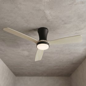 Ventilador Smart de Techo con Luz LED CCT 1300x300mm Madera Clara 22W con Control Remoto Bluetooth 
