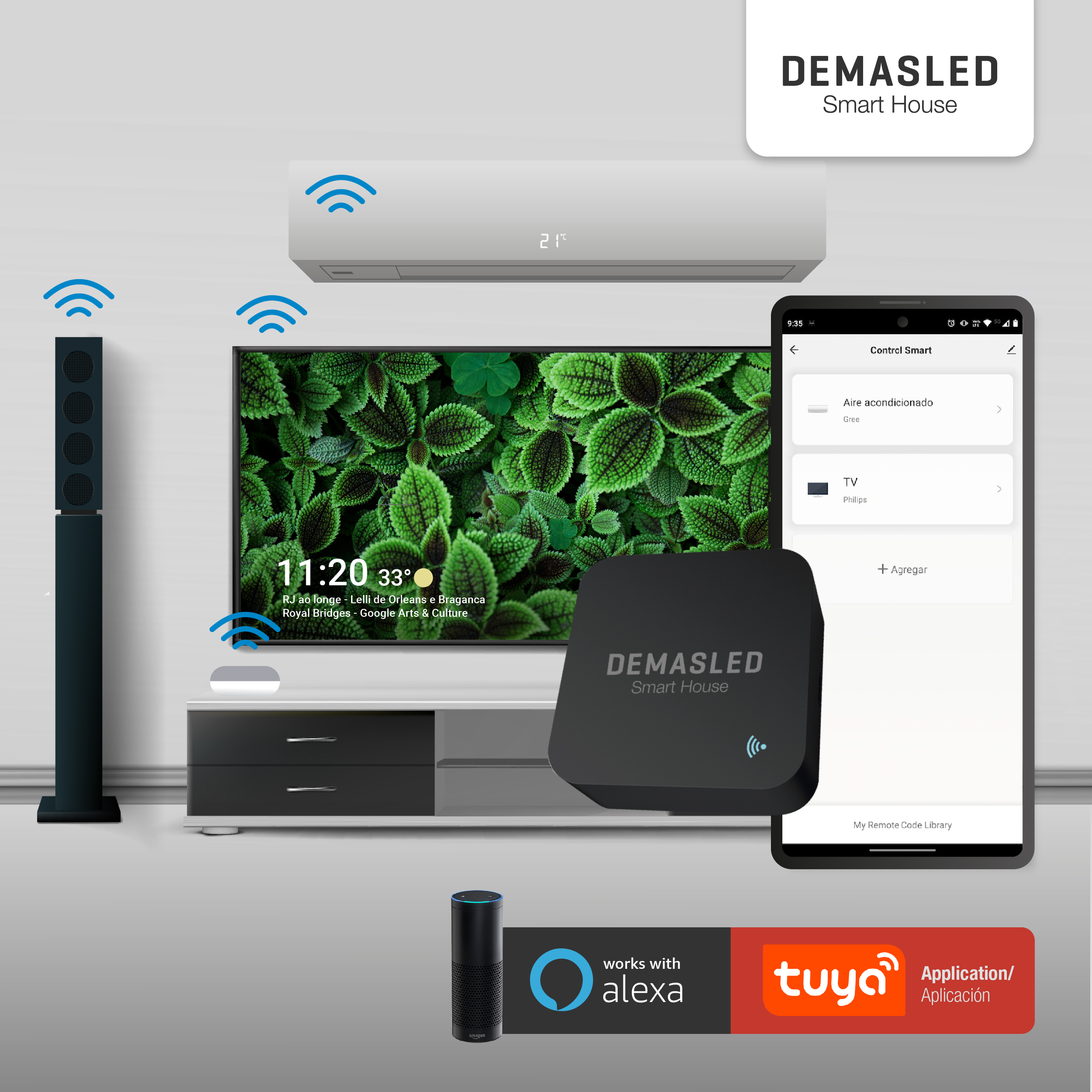 Control Remoto Inteligente IF, 5V 1A 2.4GHz, ALEXA