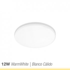 Panel LED redondo AJUSTABLE de 12cm 12W 1020lm Cálido, Empotrar