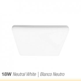 Panel LED cuadrado AJUSTABLE 17x17cm 18W 1620lm Neutro, Empotrar