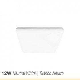 Panel LED cuadrado AJUSTABLE 12x12cm 12W 1020lm Neutro, Empotrar