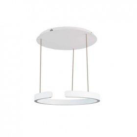 White Suspended Lamp, 600mm Diameter