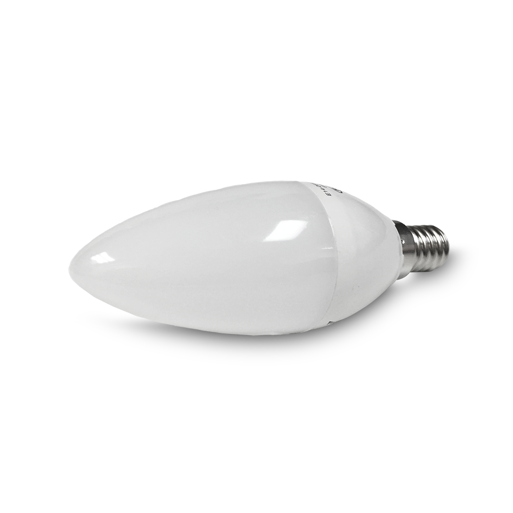 Bombilla E14 C37 vela 6W Blanco frío