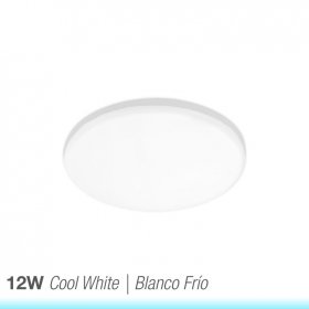 Panel LED redondo AJUSTABLE de 12cm, 12W 1020lm Frío, Empotrar