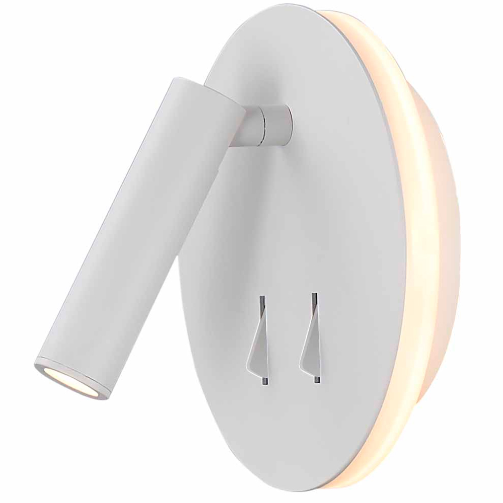 Aplique lector 3W + 6W blanco Cayman