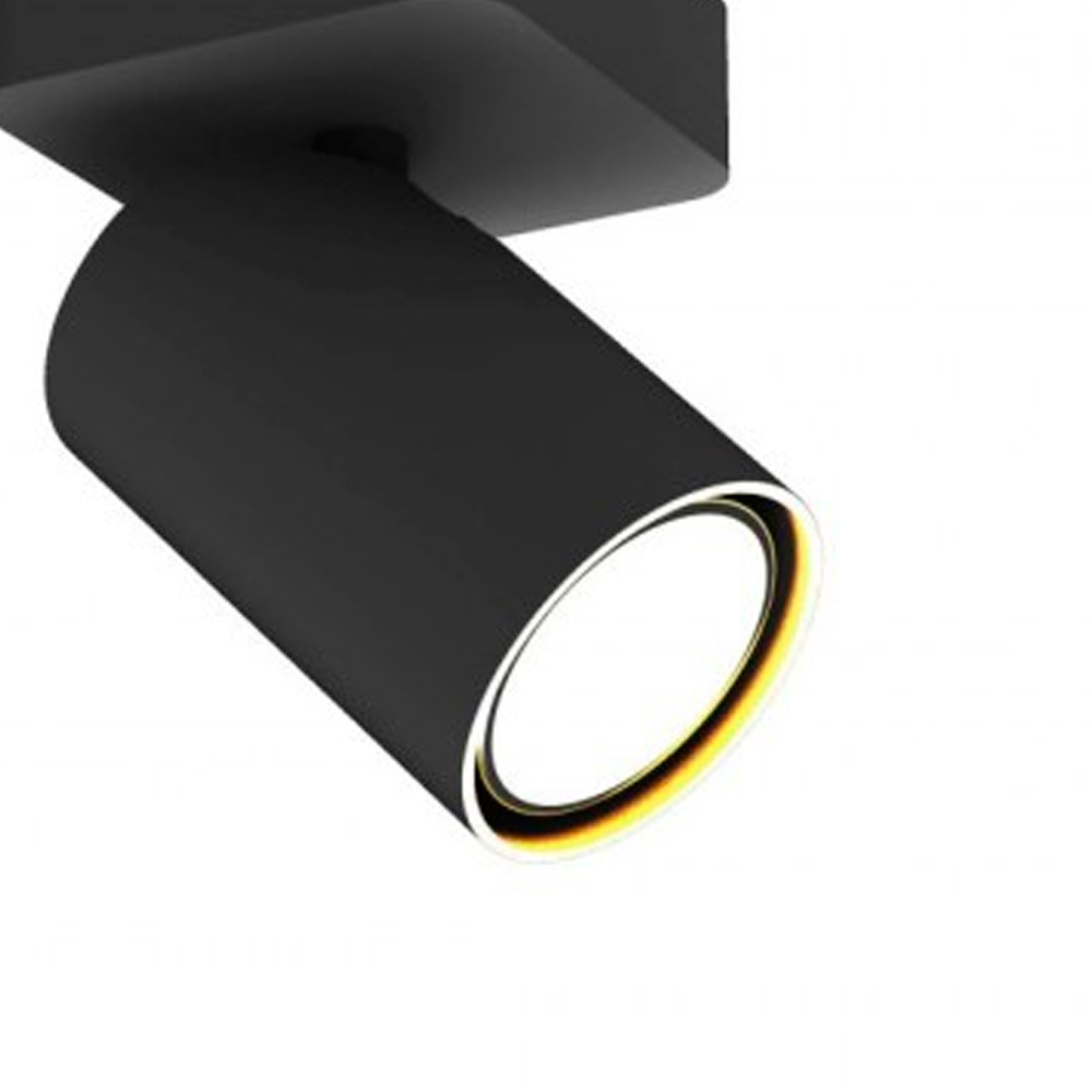 Regleta 2 luces para GU10 SAL negro