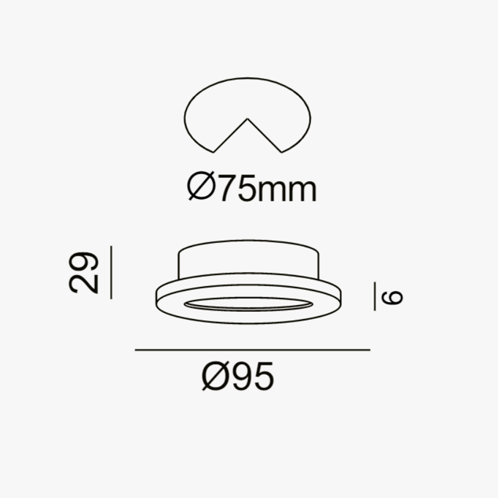 Mini Downlight 7W redondo dorado Ø95mm 3000K