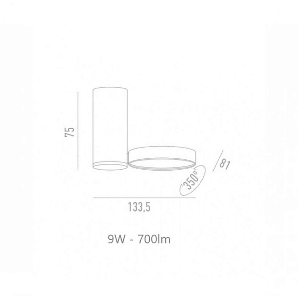 Downlight con movimiento 9W Blanco 3000K