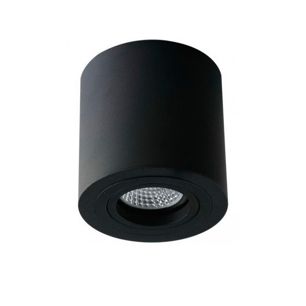 Plafón orientable cilíndrico negro