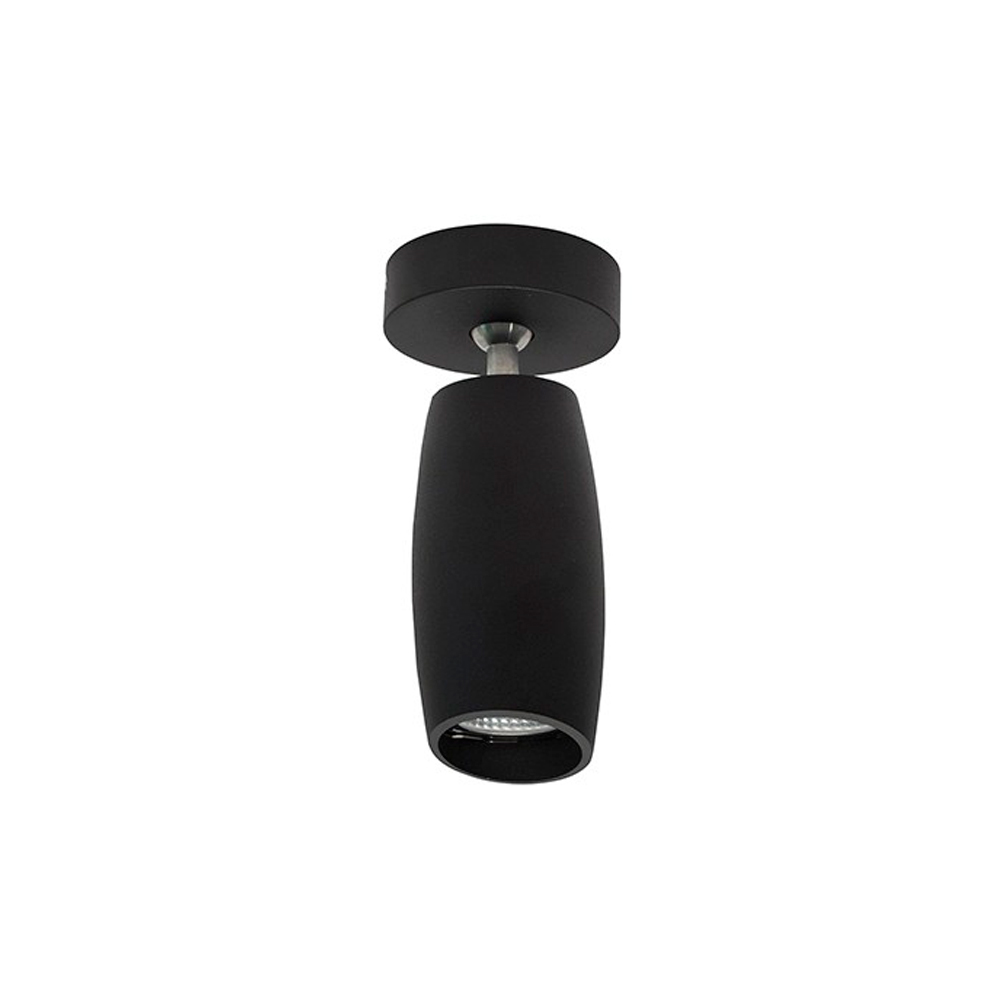 Cilindro bombé orientable negro mate altura 185mm