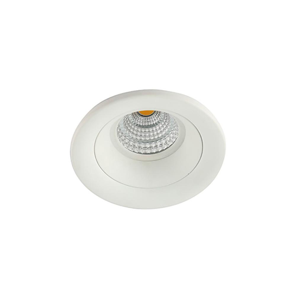 Aro fijo antideslumbrante redondo blanco mate Ø88mm