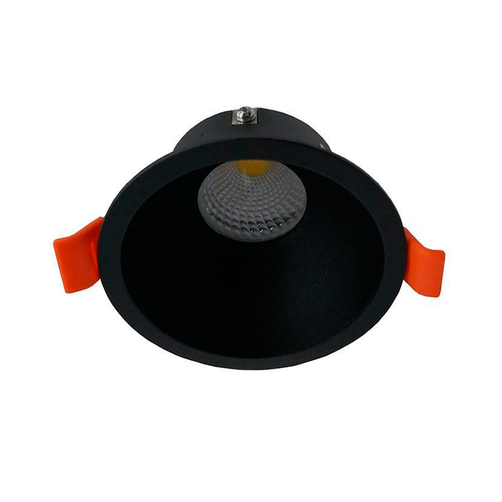 Aro fijo redondo negro mate Ø90mm IP54