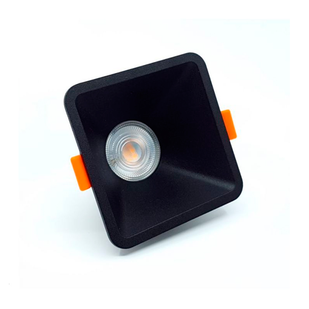 Aro fijo cuadrado negro mate 90x90mm