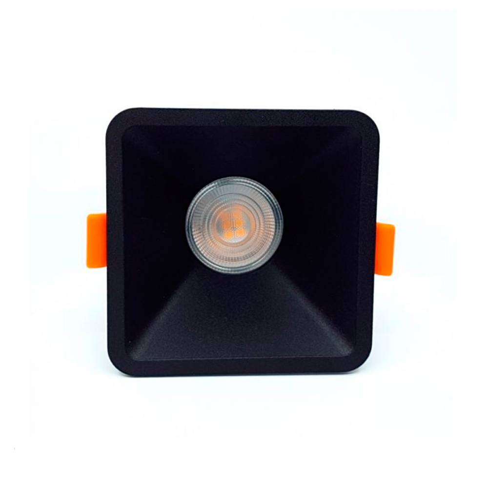 Aro fijo cuadrado negro mate 90x90mm