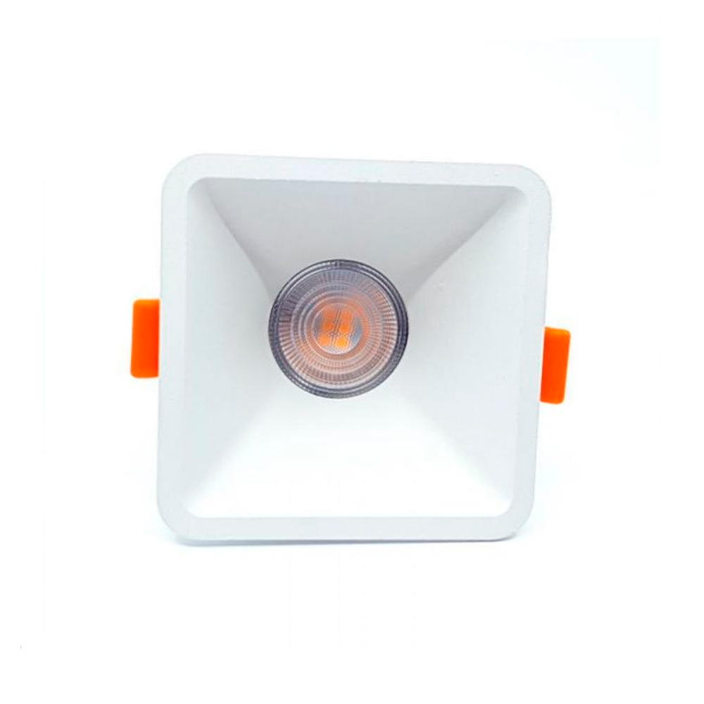 Aro fijo cuadrado blanco mate 90x90mm