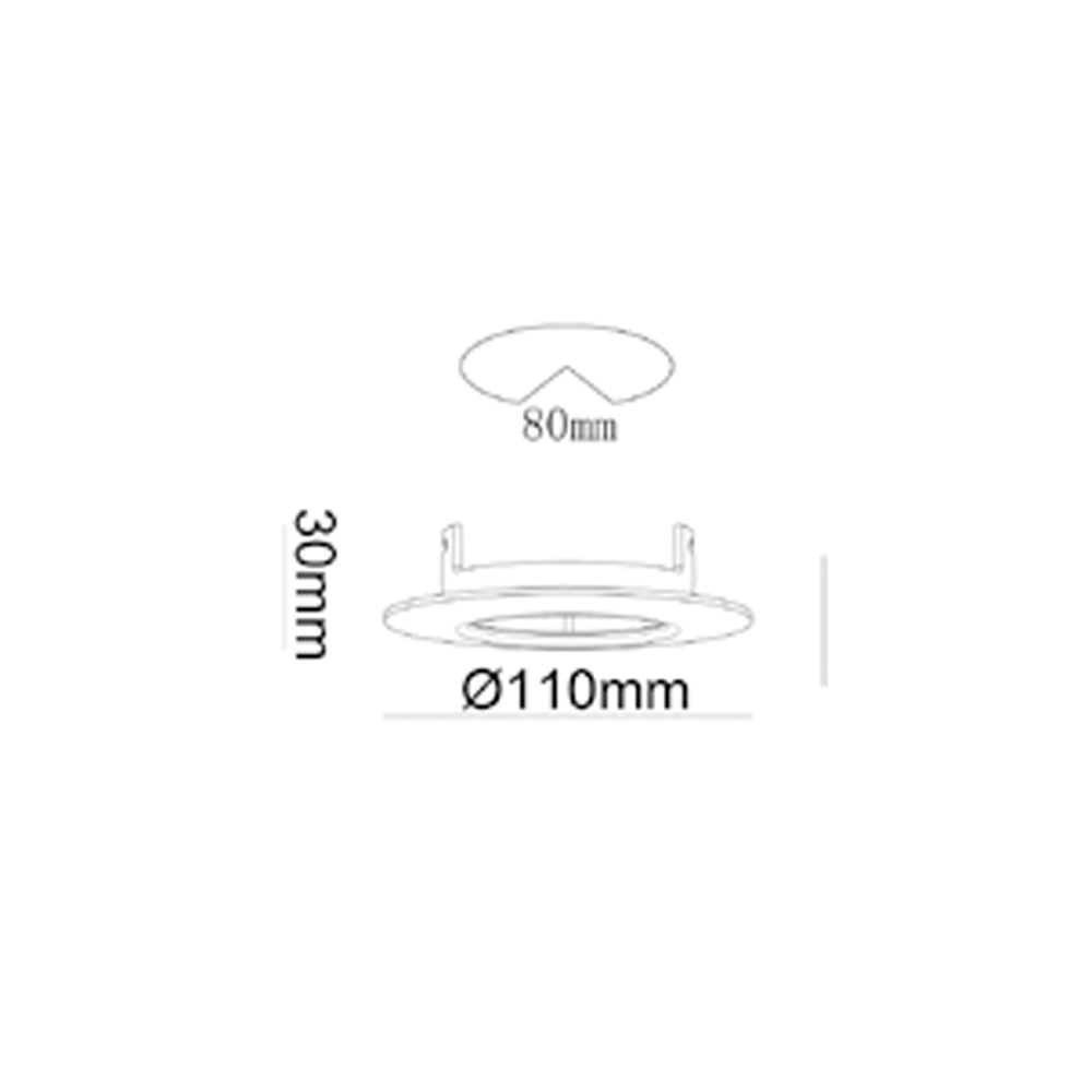 Aro orientable redondo blanco mate Ø110mm