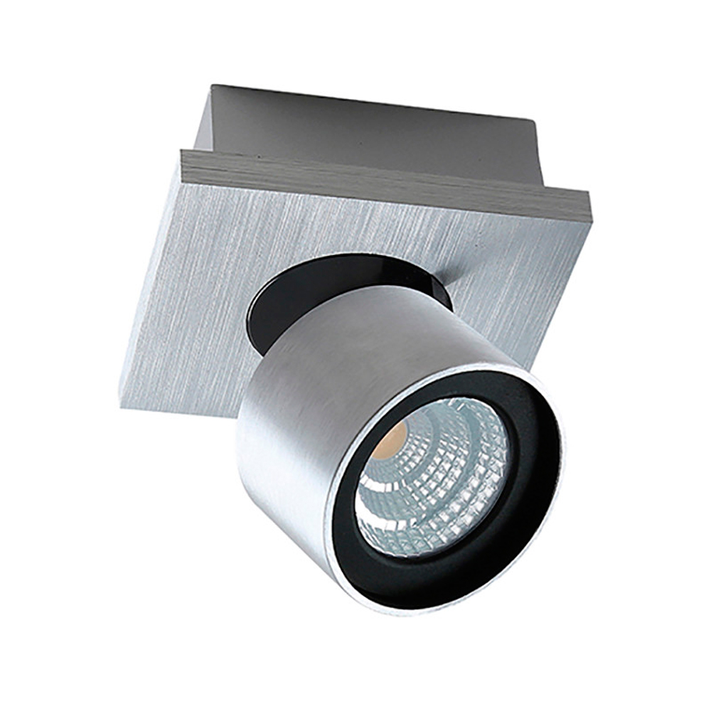 Aplique orientable 5W aluminio cepillado 60º 3000K