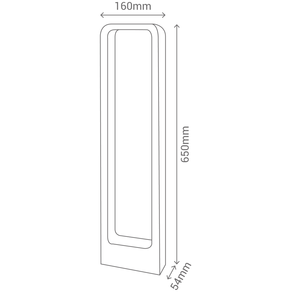 Baliza exterior 5W IP54 altura 65cm 