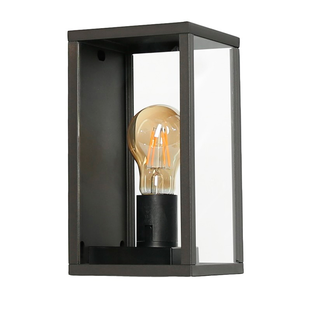 Aplique Cuadrado Negro IP44