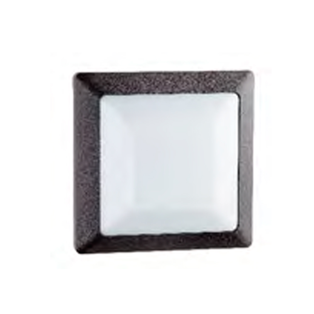 Plafón cuadrado E27 - Resina difusor opal  Sofia IP67