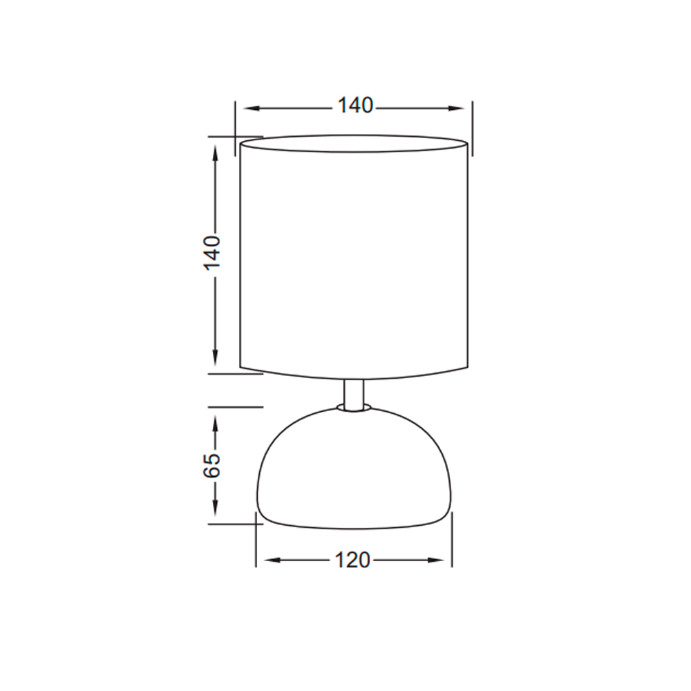 Lámpara de mesa con pantalla Luci para E14 R50351026 black