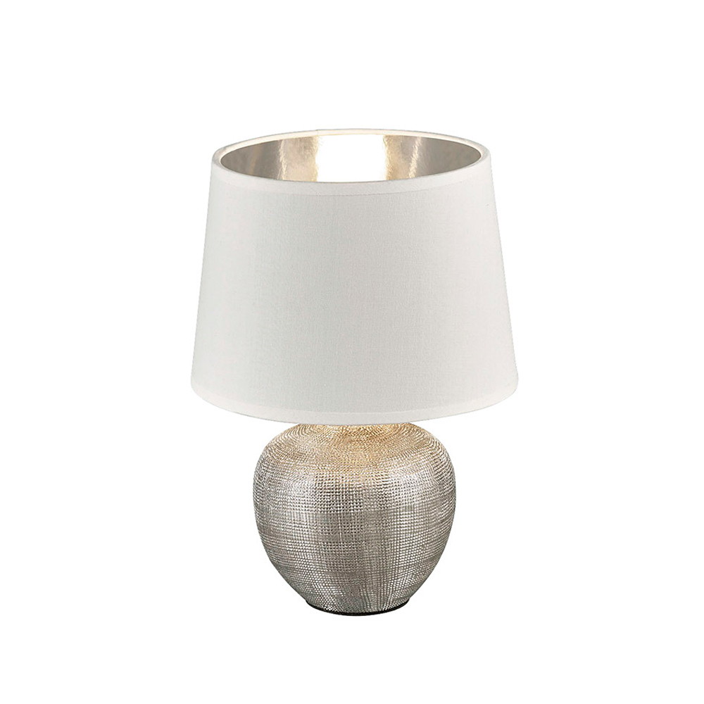 Lámpara mesa con pantalla Luxor para E14 R50621089 silver